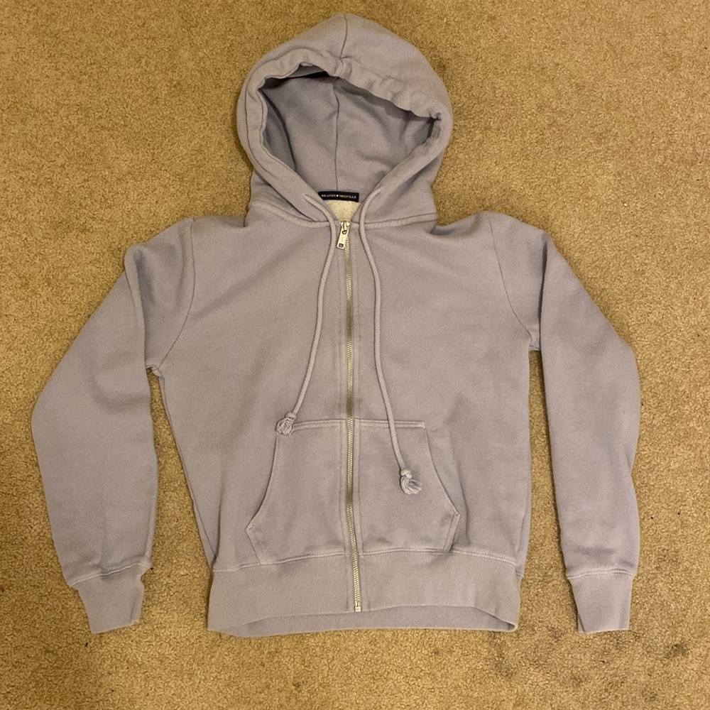 brandy melville light blue zip up